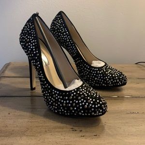 INC black heels with crystals